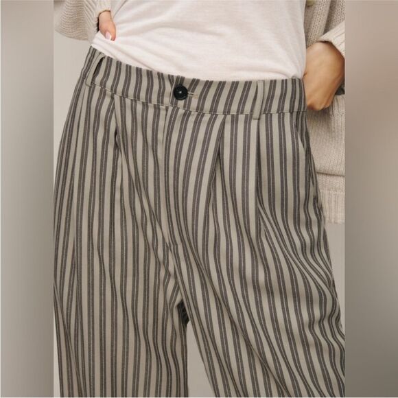 NEW Reformation Mason Pant in Slate Stripe - Picture 6 of 12